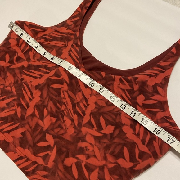 Lululemon Align Cropped Tank Top Spray Leaf Fireside Red Multi Size 14 - Picture 8 of 9
